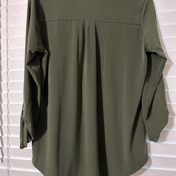 Michael Kors top. Hunter green, medium, like new, wore once. - Picture 3 of 3